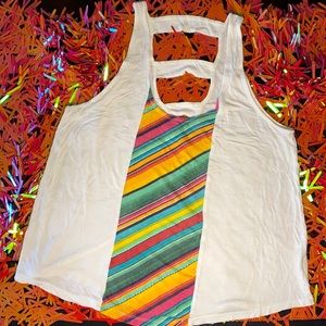 Empyre White with stripes Tank top